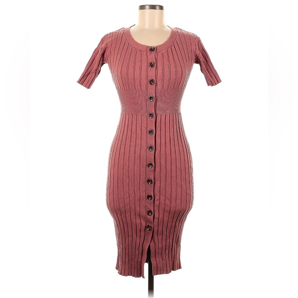 Ribbed mini knit dress 🎀 (OS stretches to all!)